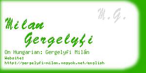 milan gergelyfi business card